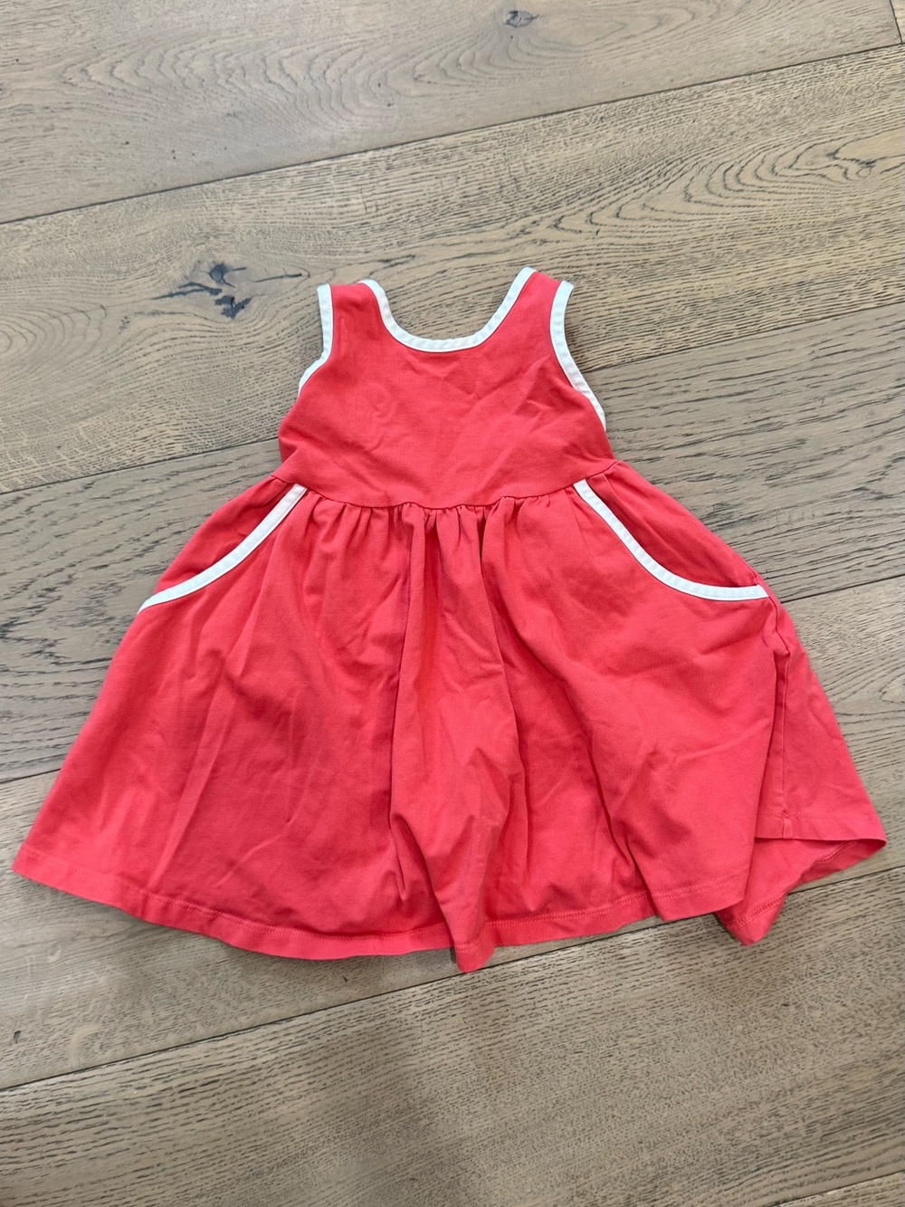Hanna Andersson Red Pocket Twirl Dress White Trim – 3T